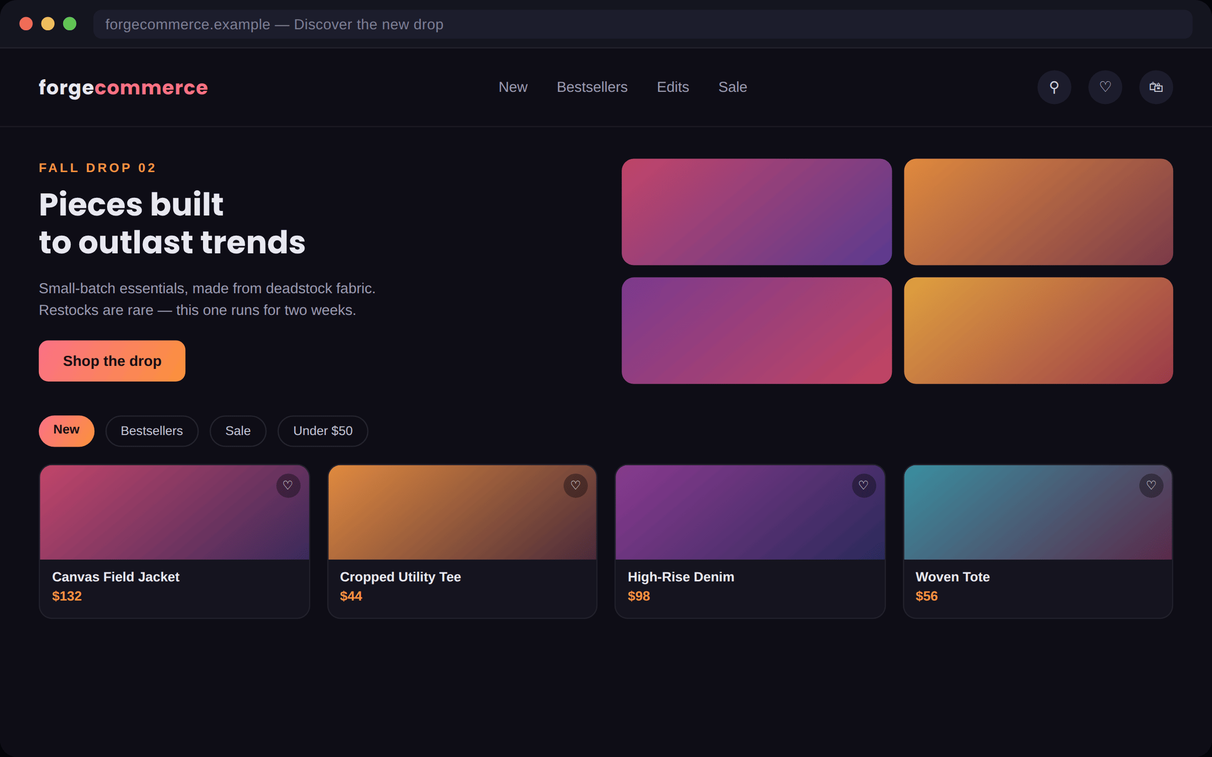 ForgeCommerce - E-Commerce Concept