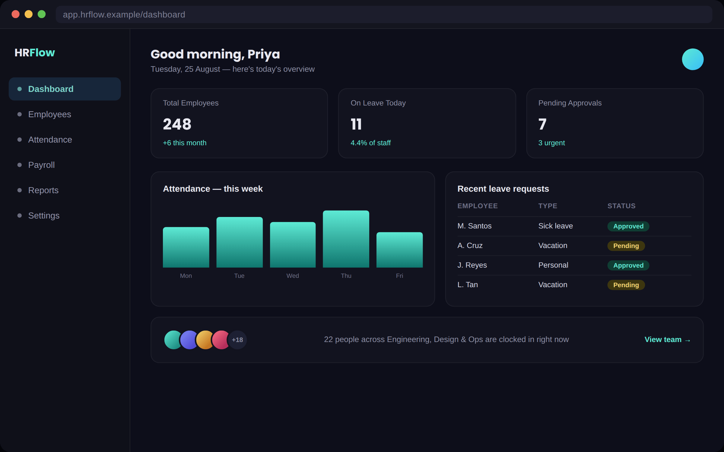 HRFlow - HR & Timekeeping Management System